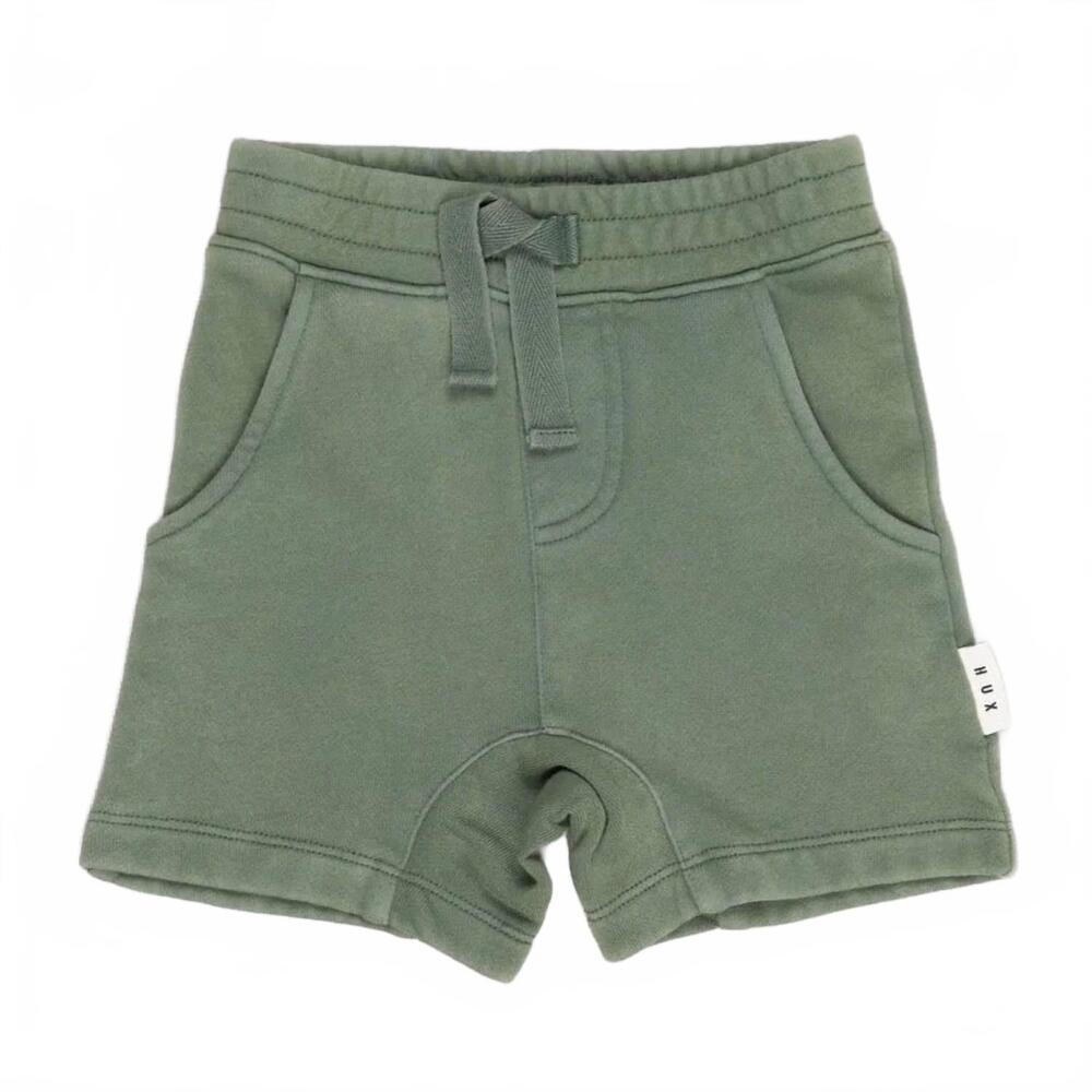 NEW HUXBABY kid's vintage slouch short in green